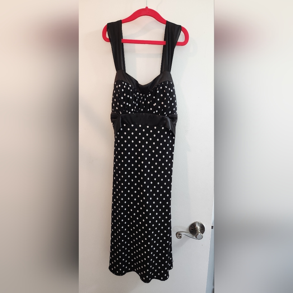 Black and White Polka Dot dress, M